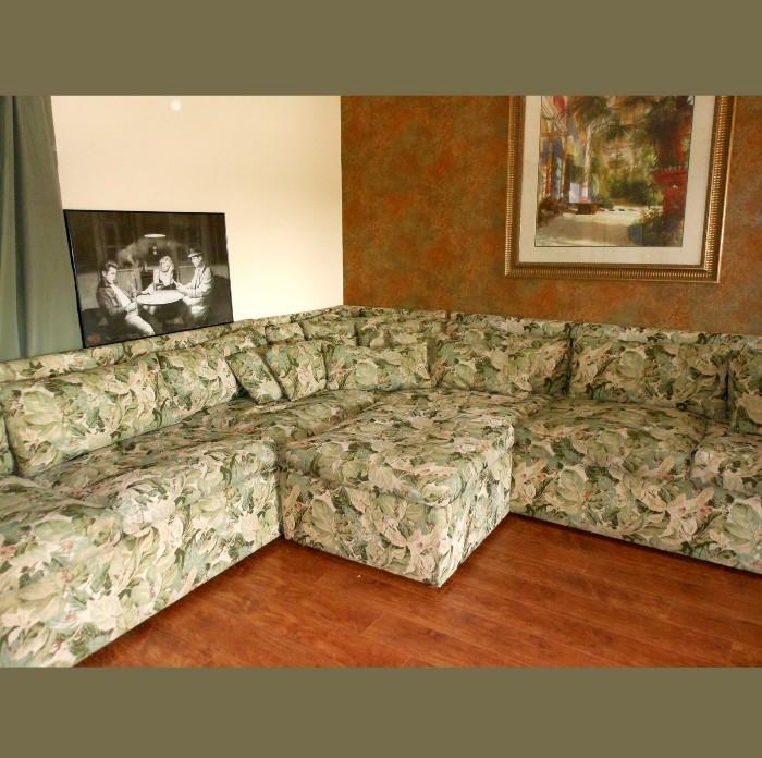 Huge Sectional Sofa with Ottoman 