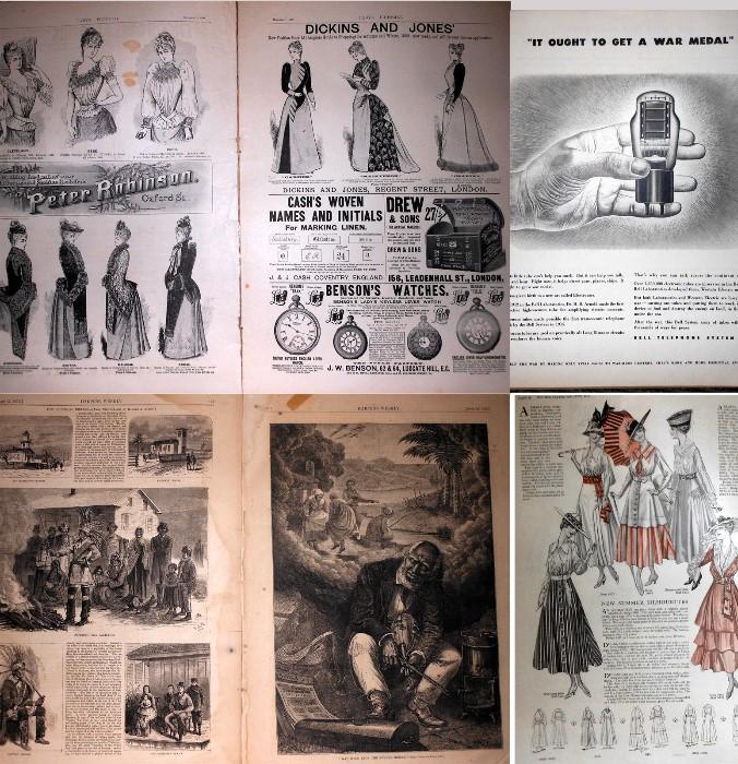 Small Sample of the Huge Selection of Ephemeral Items Available including Thomas Nast Cartoons and Early Advertising 