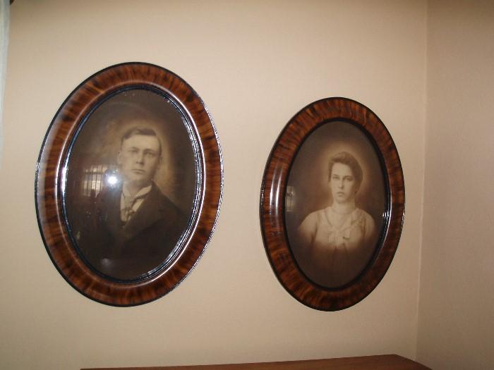 Antique Photos in Oval Frames