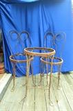 Antique ice cream chair set