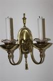 Pair of brass Chippendale sconces.