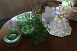 Depression glass selection.