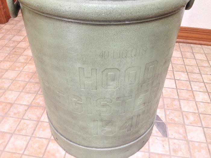 early original metal milk jug 