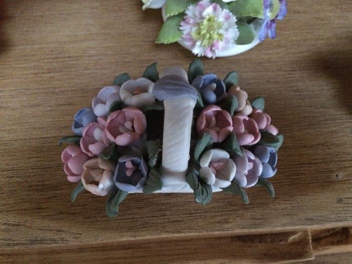 Vintage porcelain flower figurine