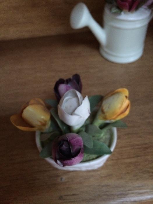 vintage staffordshire floral porcelain