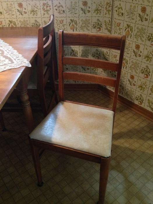 vintage wood dining chairs