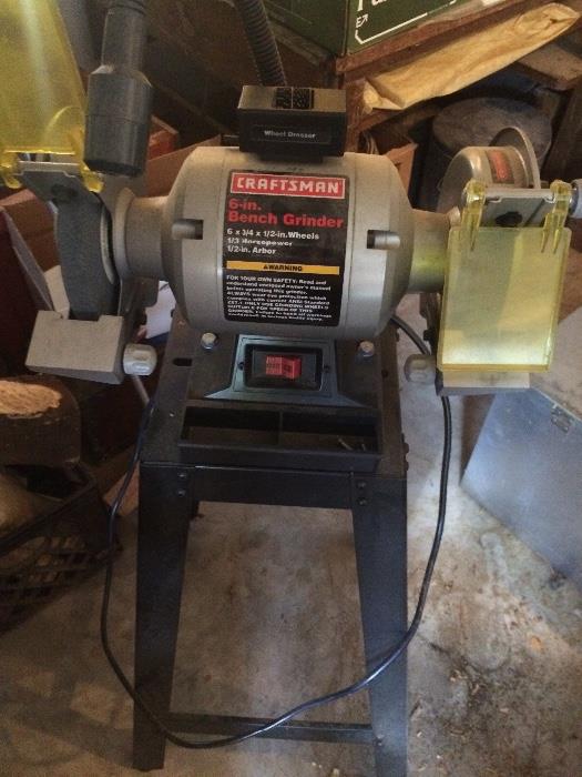 craftsman 6 bench grinder with stand
