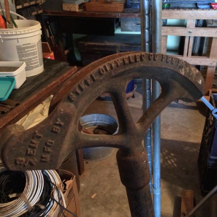 antique Steel city  pipe bender 