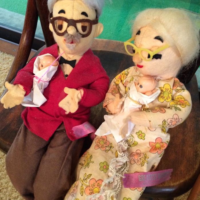 vintage grandparents dolls