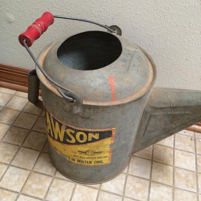 vintage galvanized water can