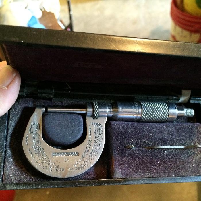 vintage brown & sharpe micrometer 13 original box