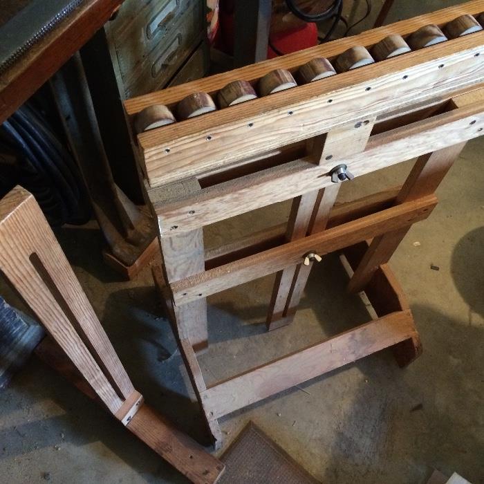 home made adjustable  jig for different size stock