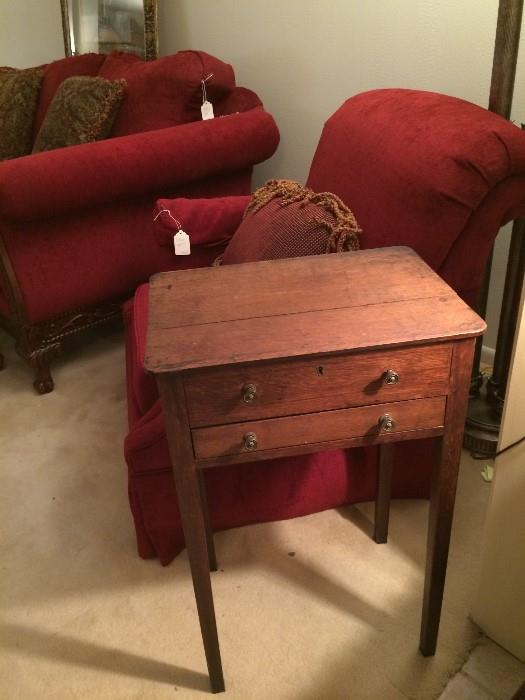                   Small antique side table