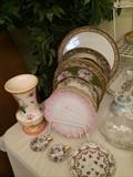  Assortment of plates, vases, & other knick knacks