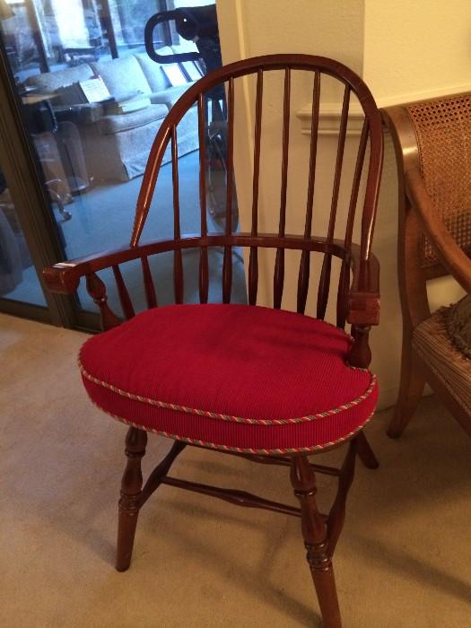        Windsor chair with custom cushion
