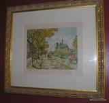 Pierre Eugene Cambier lithograph artist prrof edition of 50 Notre Dame