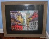 Anatole Krasnyansky little old Prague serigraph in color on wove paper
