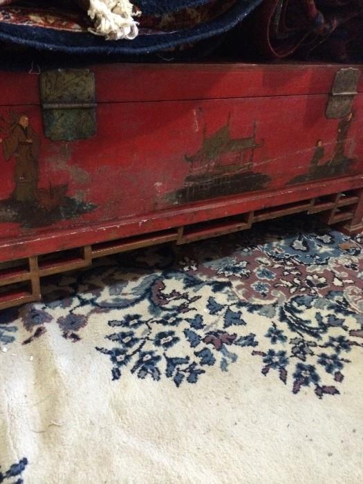  Antique Asian chest - great as coffee/cocktail table (approx. 3-4 feet square)