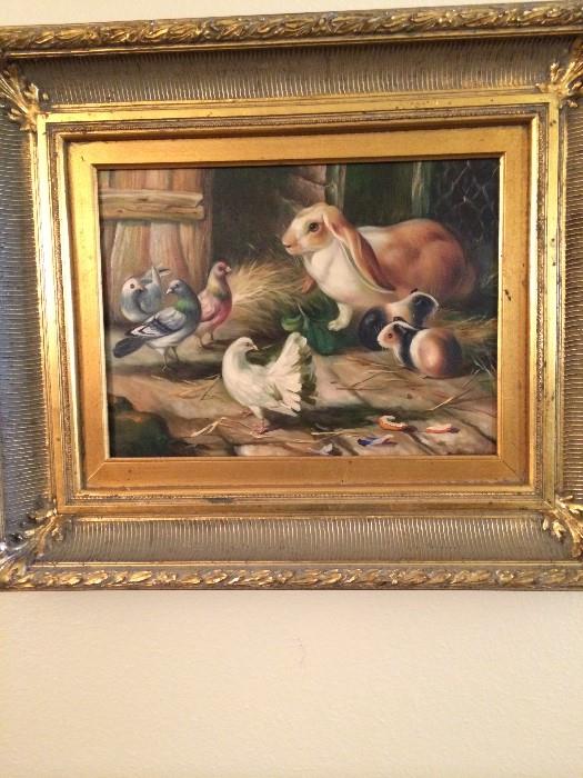 Small picture of bunnies & birds