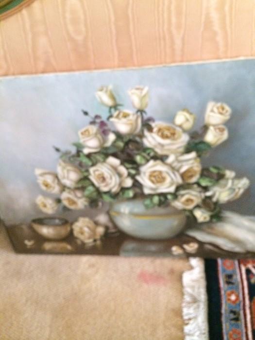 Original oil by Mrs. Bonnivet Messer Bushell (Some of her work was presented to First Lady Eisenhower by Tylerite Mrs. Neal Harville in 1953)