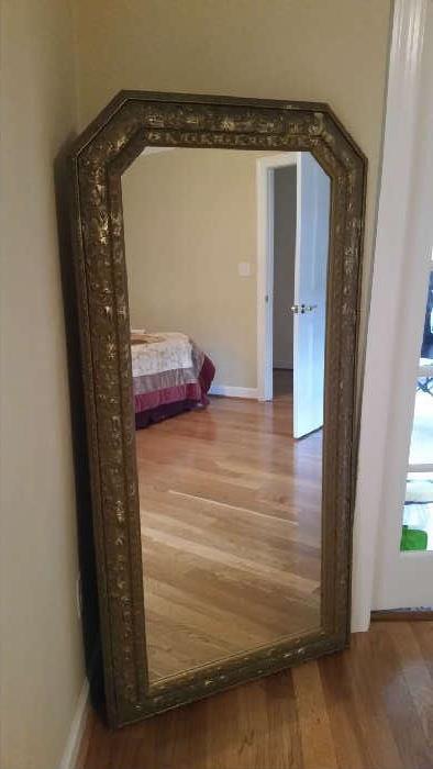 Large gold frame mirror
