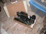 One of two Singer sewing machines 