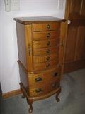Oak Jewelry Armoire