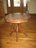 Antique Round Wood Center Table
