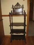 Antique Victorian 4 Tiered Etagere Wood Shelf