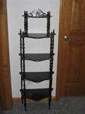 Antique Victorian 5 Tiered Etagere Wood Display Shelf