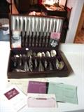 108 Piece Nobility Plate Community Flatware with original case & Paperwork