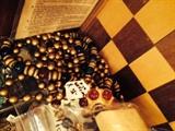 peruvian chess set and costume jewelry