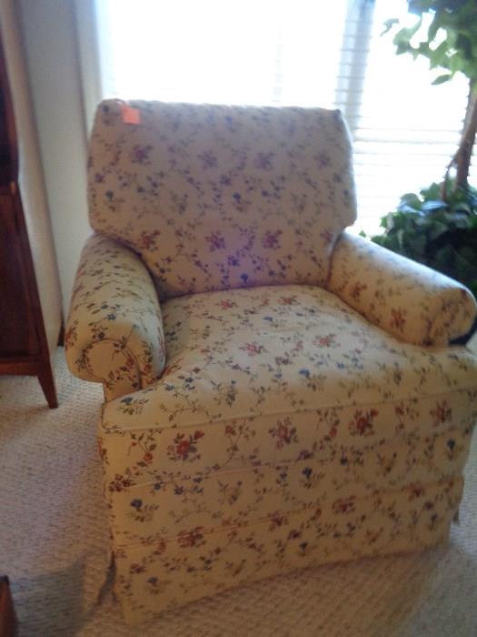 wonderful club chair with a small pattern