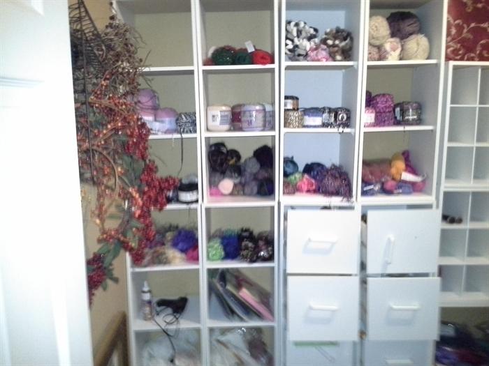 Yarn & Sewing Items NOW 80 cents EACH YARN...STORAGE CABINET..SOLD