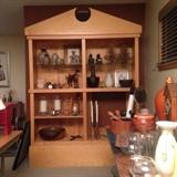 Solid maple shelving unit