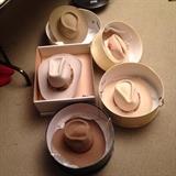 Beautiful felt hats in the box