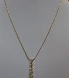 14 kt. gold chain w/5 diamonds