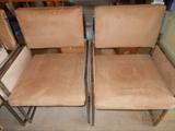 set of 4 metal framed chairs