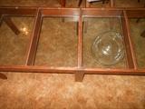 Glass 4 section display case/coffee table