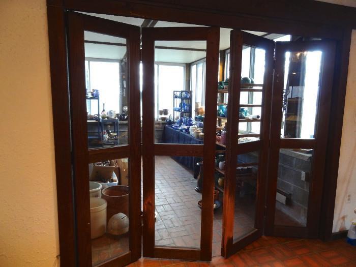 Reclaimed Wood and Glass French Doors....