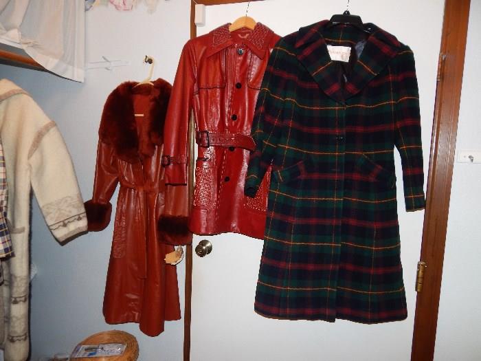 Vintage Coats / Pendleton / Lambs Wool and Leather