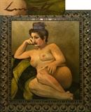 Reclining nude oil on canvas