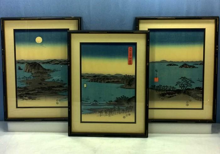 Hiroshige Triptych, Uchida Printing