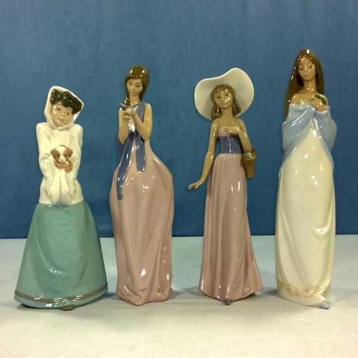 NAO tall elegant young ladies porcelain figurines