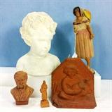 Terra Cotta and Chalk figurines