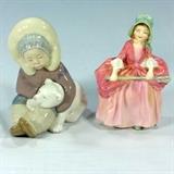 Lladro Eskimo Painting and Royal Doulton Bo Peep