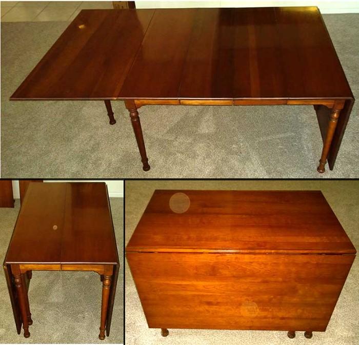 Thomasville solid cherry Welch Valley Drop Leaf Dining Table