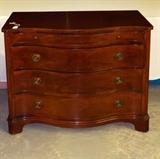 Serpentine Front Mahogany  Silver Chest