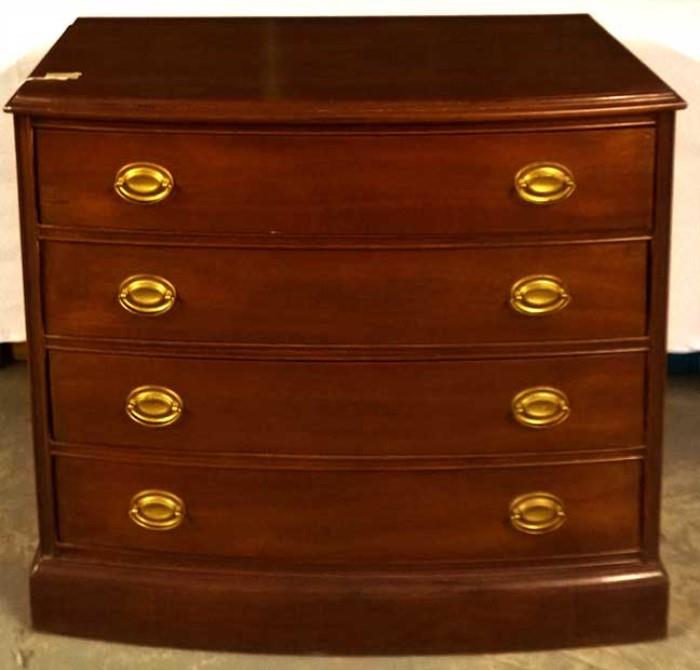 Bow Front Mahogany  Silver Chest