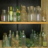 Antique Bottles Torpedo, Milk, Advertising